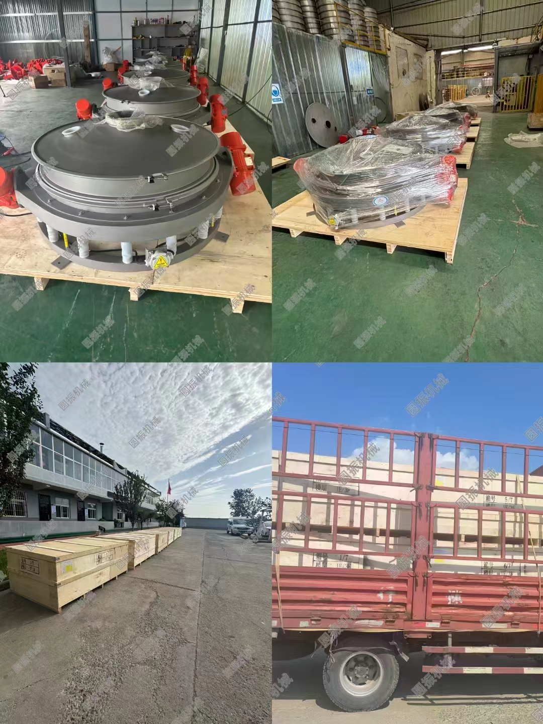 出口6臺直排篩發貨